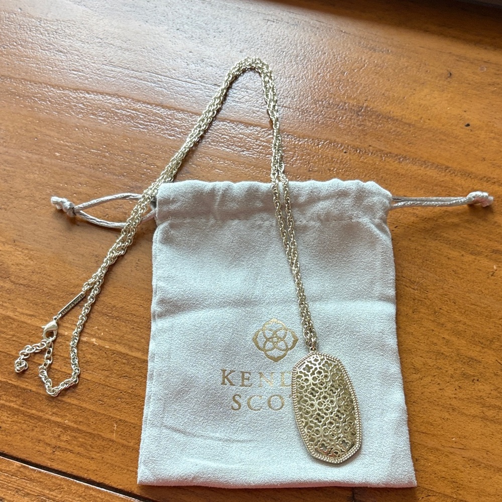 Kendra Scott Gold Filigree Necklace